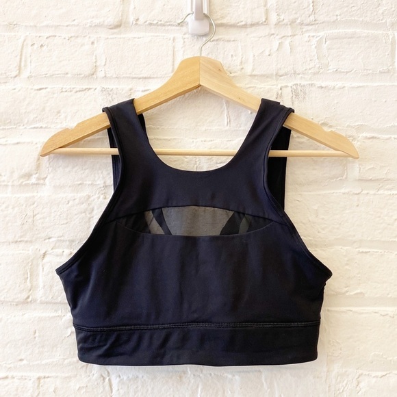 Lululemon || Run The Day Bra Mesh Strappy Black 6 - Picture 1 of 6